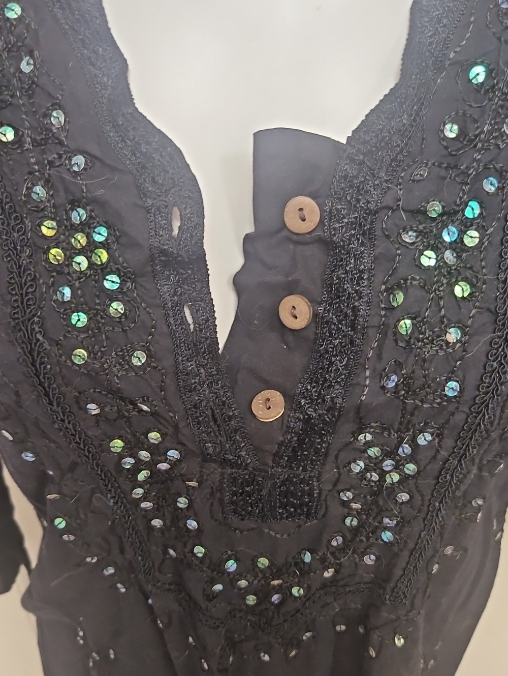 Beautiful Sequin Lace Embellished Tunic Top